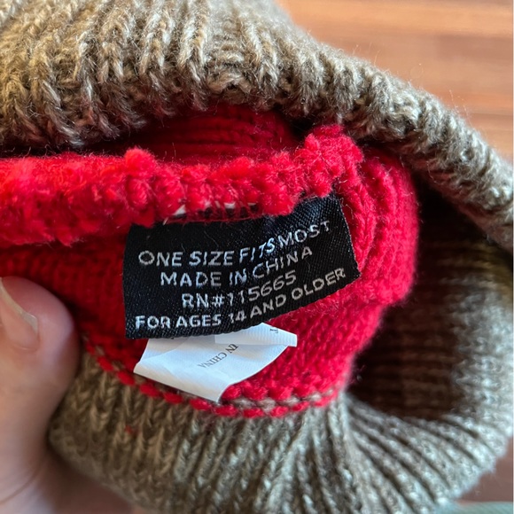 Sock Monkey Toboggan Beanie - Picture 3 of 3